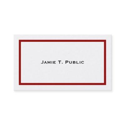 Simplicity: Red Banded Frame, White Background