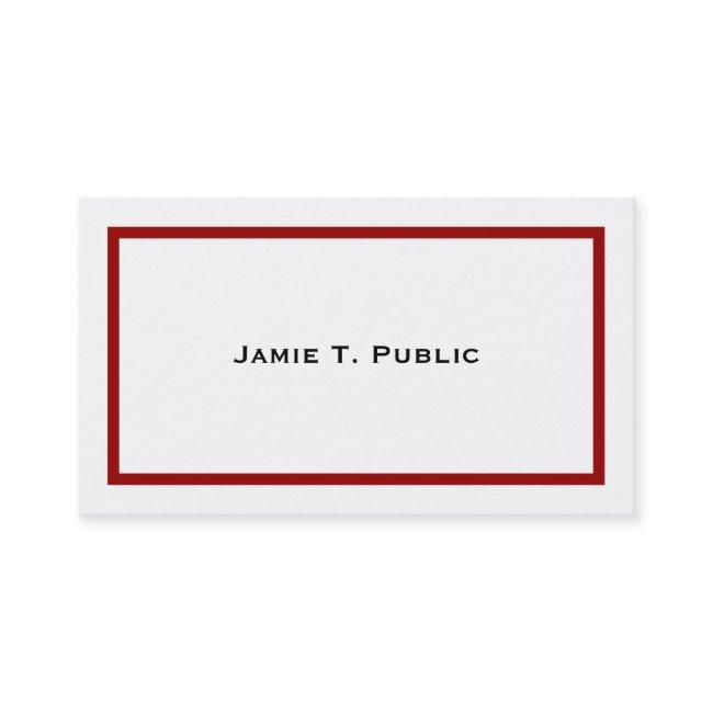 Simplicity: Red Banded Frame, White Background