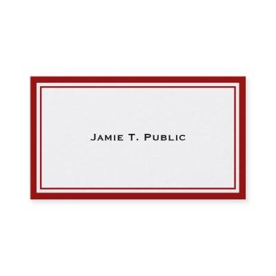 Simplicity: Red & White Frame, White Background