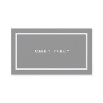 Simplicity: White Banded Frame, Gray Background