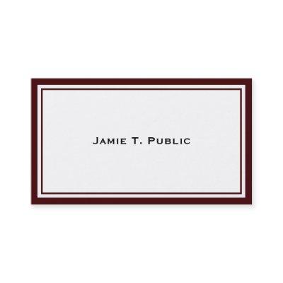 Simplicity: Wine & White Frame, White Background