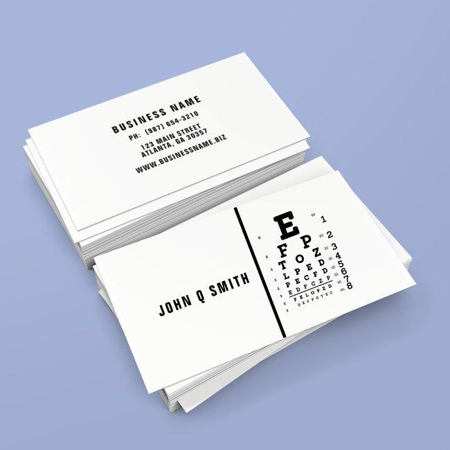 Simplistic Black White Modern Optician