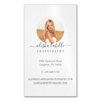 Simplistic, Minimal Circle Photo Frame  Magnet