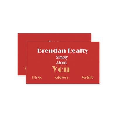 Simplistic Red Gold RealEstate