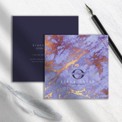 Simply Marble Logo Purple Gold Navy ID672 Square