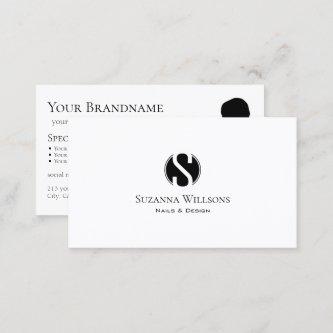 Simply Plain White with Monogram and Photo Classic