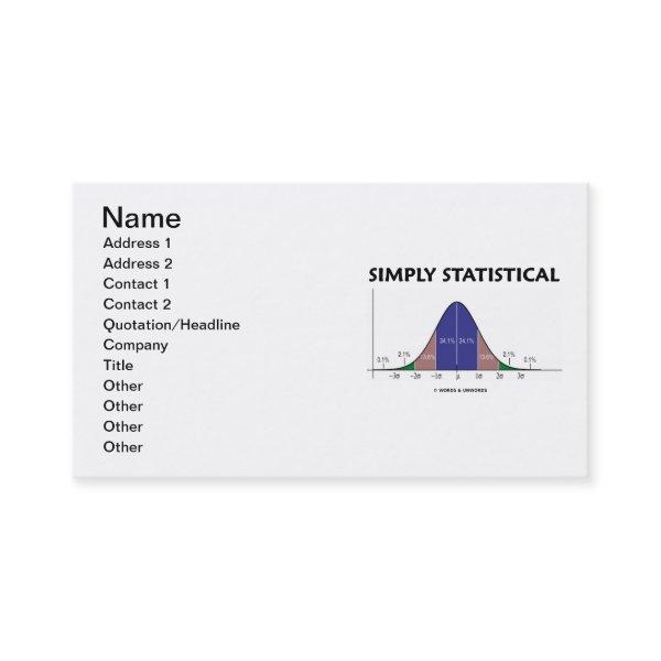 Simply Statistical (Bell Curve Attitude)