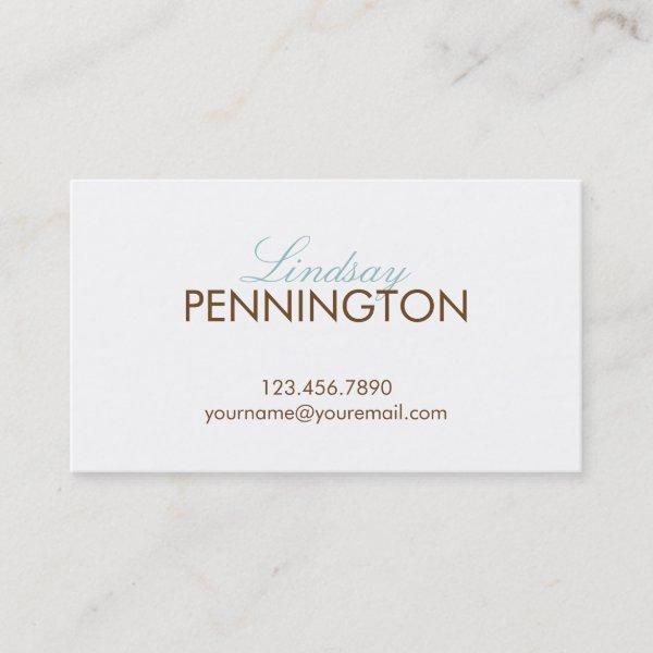 Simply Yours Modern Calling Card or