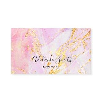 simulated foil details on pink marble