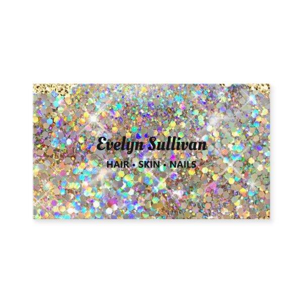 Simulated gold glitter