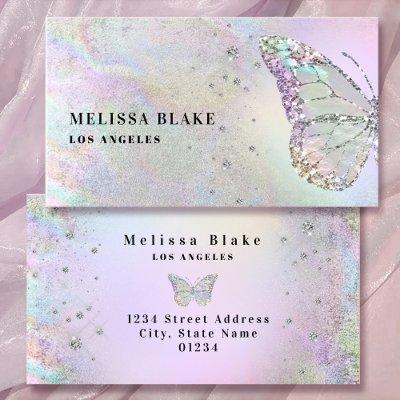 simulated iridescent foil butterfly