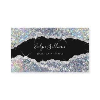 Simulated iridescent glitter