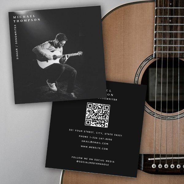Singer Musician Artist Photo Performer QR Code  Square