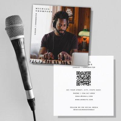 Singer Musician Photo Performer QR Code  Square