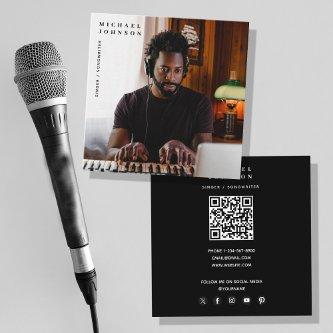 Singer Musician Photo Performer QR Code Square