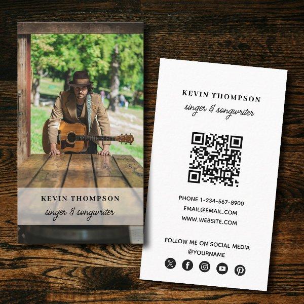 Singer Musician Photo Social Media QR Code Script