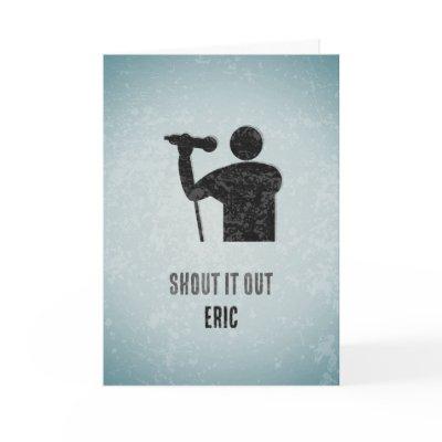 Singer / Speaker at Mic - Custom Occasion for Man Card