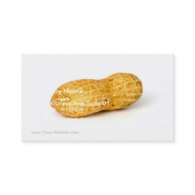 Single Peanut On White Background