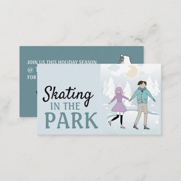 Skating in the Park, Ice Skate Rink Advertising