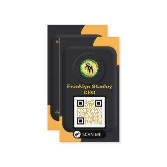 Skaymarts | Black Yellow 3D Elegant QR Code Modern