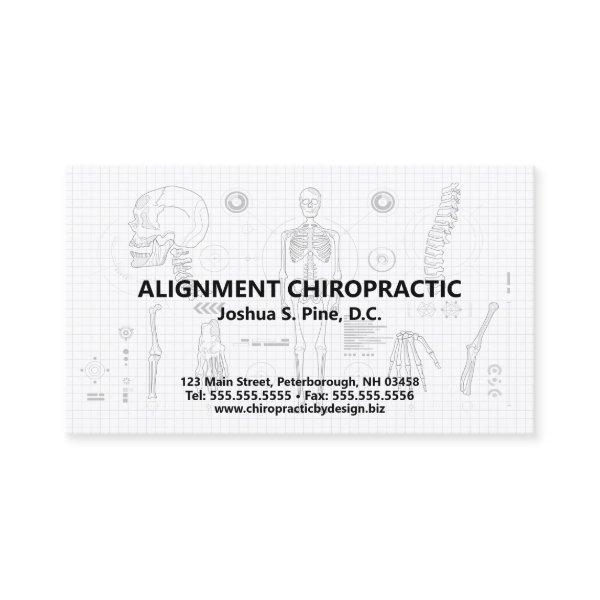 Skeletal Blueprint Chiropractic Appointment Cards