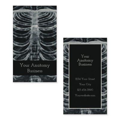 Skeletal Xray Rib Cage Vintage Black White Gothic