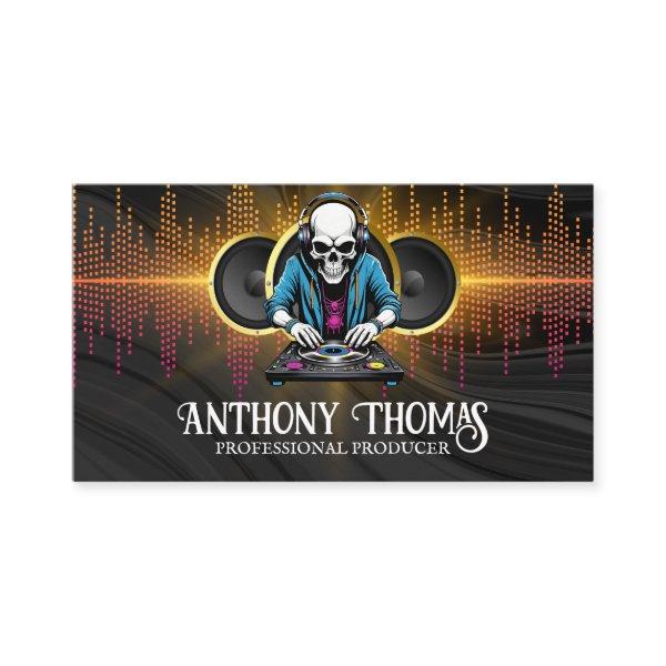 Skeleton Dj | Music Speakers Equalizer Background