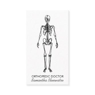 Skeleton orthopedic doctor sculpting bone