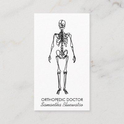 Skeleton orthopedic doctor sculpting bone