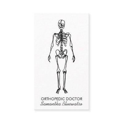 Skeleton orthopedic doctor sculpting bone