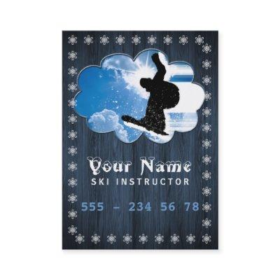 Ski Instructor - Business-, Schedule Card