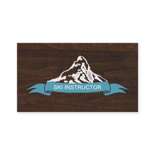 Ski Instructor Snowy Mountain