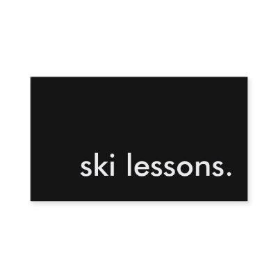 ski lessons.