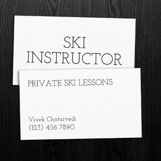 Ski Lessons Professional Instructor Simple