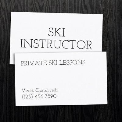 Ski Lessons Professional Instructor Simple