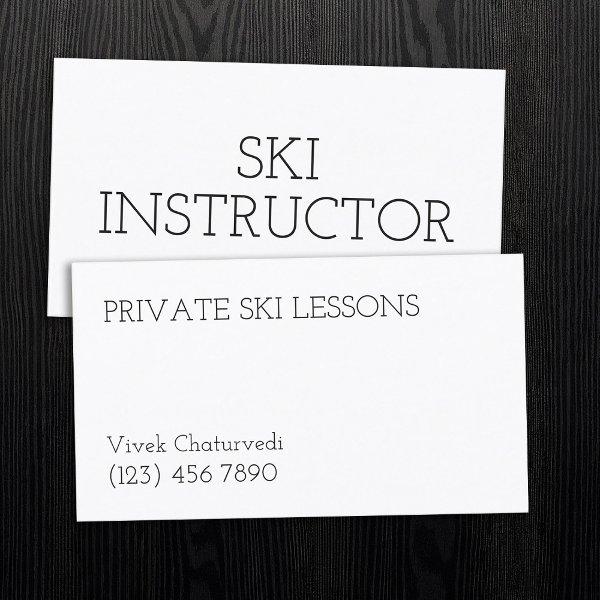 Ski Lessons Professional Instructor Simple