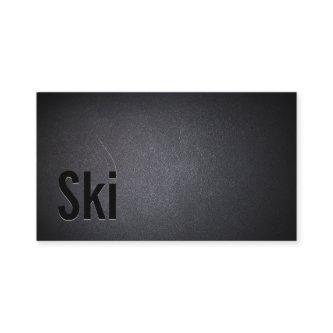 Ski Snowboarding Instructor Dark Minimalist
