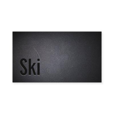 Ski Snowboarding Instructor Dark Minimalist