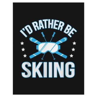 Skiing Gift | I'd Rather Be Skiing Letterhead