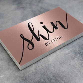 Skin Care Typography Rose Gold Esthetician