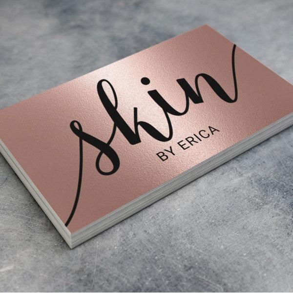Skin Care Typography Rose Gold Esthetician