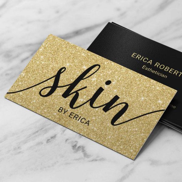 Skincare Modern Gold Glitter Skin Esthetician