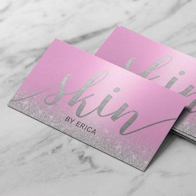 Skincare Salon Spa Esthetician Modern Pink Silver
