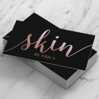 Skincare Salon Spa Esthetician Rose Gold & Black