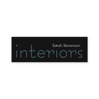 Skinny Black Blue Interior Designer
