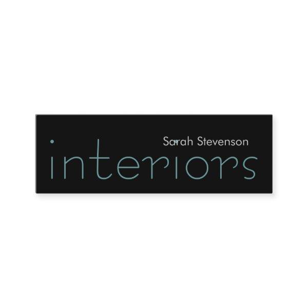 Skinny Black Blue Interior Designer
