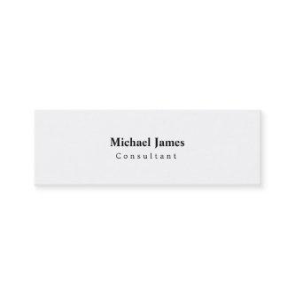 Skinny Classical Simple Plain White Minimalist Mini