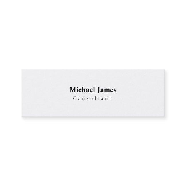 Skinny Classical Simple Plain White Minimalist Mini