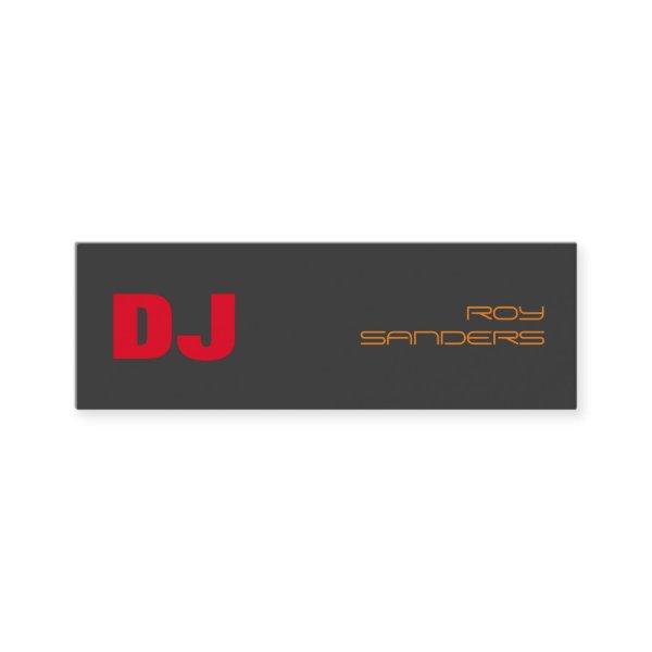 Skinny DJ Stylish Grey Background Red Orange Mini