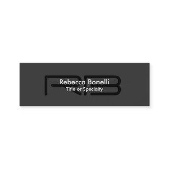 Skinny Gray Black White Monogram